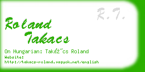 roland takacs business card